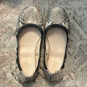 Cole Haan faux snake skin flats
